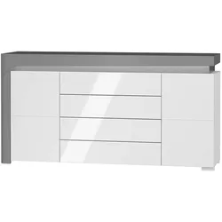SIDEBOARD Teo Weiß und grau