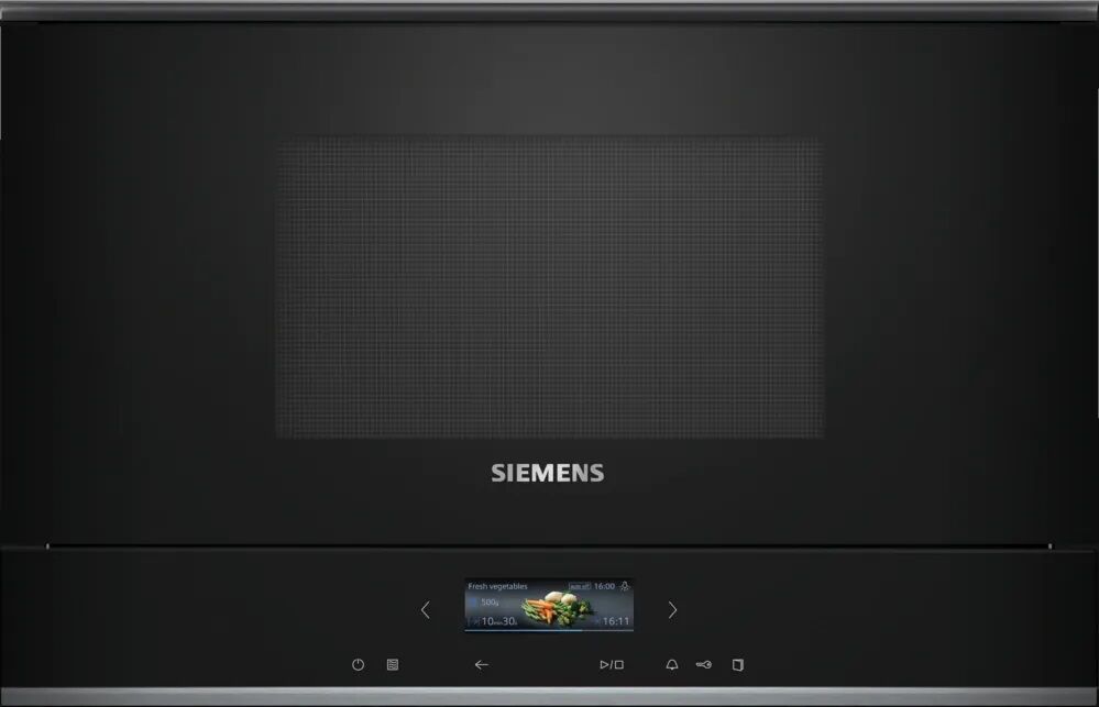 Microondas Encastre 21L 900W c/ Grill BE732L1B1 (Preto) - SIEMENS