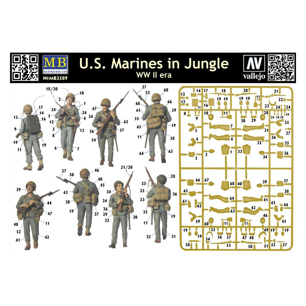 Master Box U.S. Marines in jungle, WWII era (MB3589)