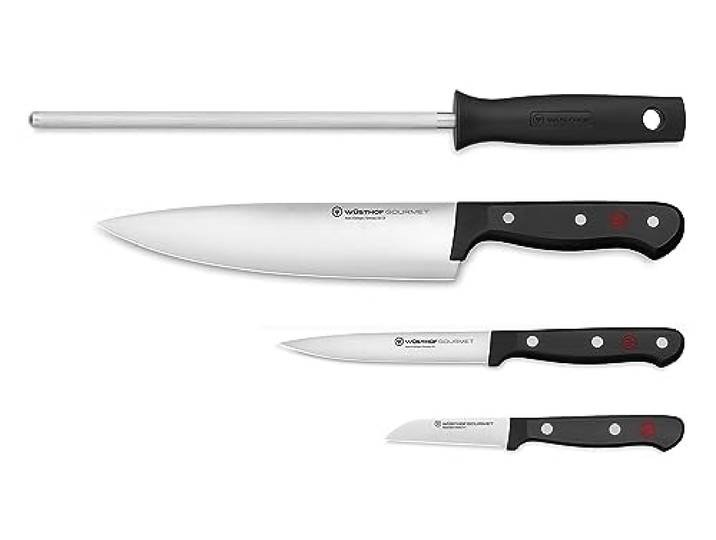 WÜSTHOF Gourmet Messerset mit 4 Artikeln, Schwarz