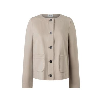 Strickjacke MAERZ MUENCHEN "Maerz Muenchen 179100 Strickjacke Damen Bekleidung", Damen, Gr. 40, beige, 62% Viskose, 33% Polyamid, 5% Spandex, Strickjacken Strickjacke