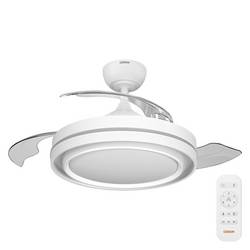 OSRAM HOMELIGHTING Ceiling Fan Poniente 1060mm 66W CCT Deckenventilator 66 W (Ø) 1060 mm mit Beleuchtung, mit Fernbedienung, Dimmbar, Timer 4058075857919