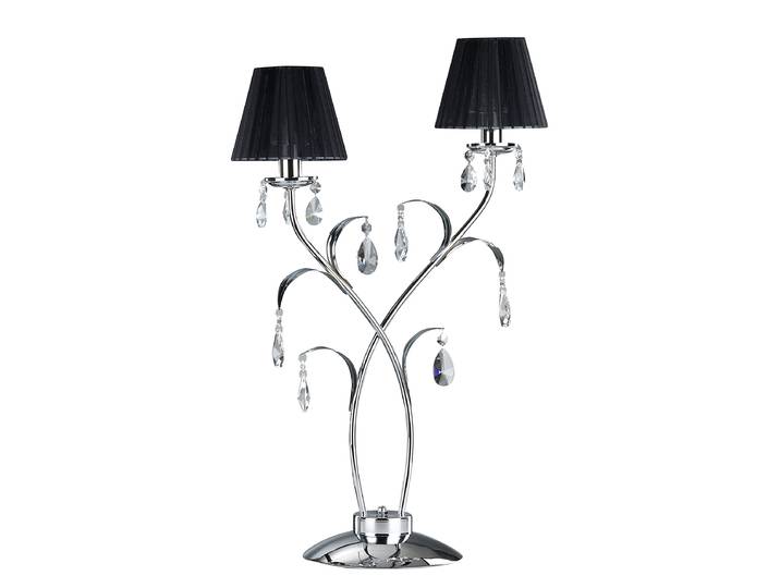 Lampe de table Jacqueline - Type B 45 x 70 x 45cm Argenté/Noir/Noir Coton E14