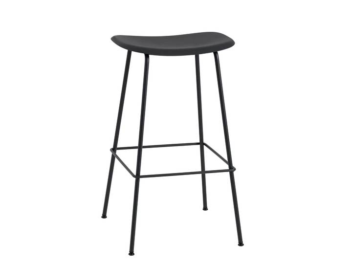 Muuto Tabouret de bar 75 cm Fiber Tube noir