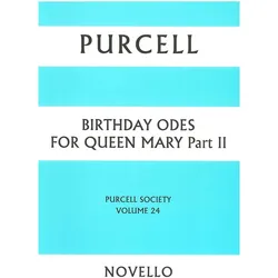 Birthday Odes For Queen Mary Vol.2 Purcell Society Volume 24, Fachbücher von Henry Purcell