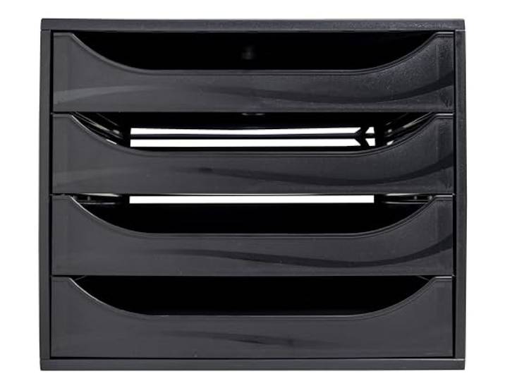 Exacompta Module économique 4 tiroirs Ecobox Caisson\, noir