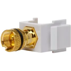 Kopp 982500000 Keystonemodul - Bananenstecker Verbinder, Farbe: vergoldet, schwarz