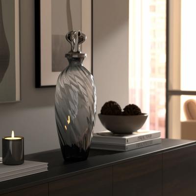 Sagebrook Home Glass Bottle With Topper