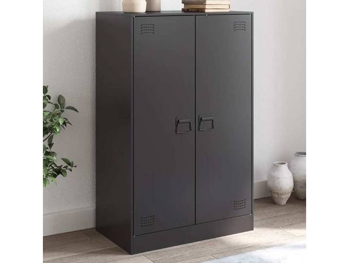 Noir Buffet de rangement - Vitrine bahut - armoire console Pour cuisine noir 67 x 39 x 107cm acier 3995307
