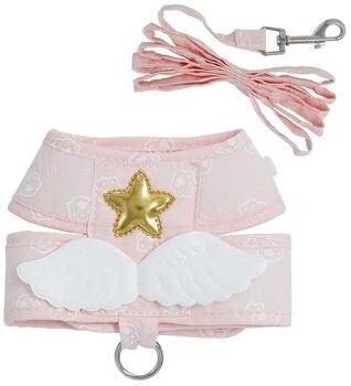 Uplifted Finds Angel Wing Pet Harness And Leash Set pink l