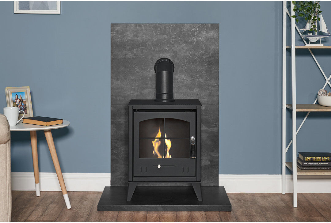 Adel Belfry Heating 45.7 cm W Black Bio-Ethanol Stove Black 85.3cm H X 45.7cm W X 36.3cm D
