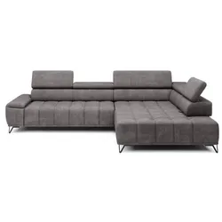 Ecksofa Palladio Stoff Grau Grey