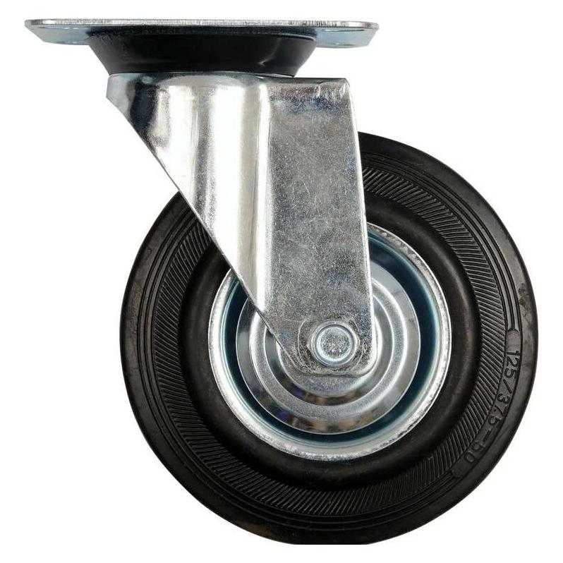 Toya Swivel Caster W. Black Rubber 200mm (87317)