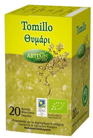 Artemis Bio Infusión de Tomillo bolsitas 20 bolsitas bio