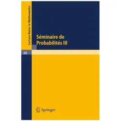 Séminaire de Probabilités III, Fachbücher