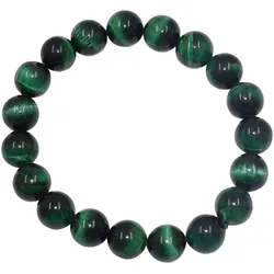 Armband FIRETTI "Schmuck Geschenk Armschmuck Armkette Edelstein Farbstein Tigerauge" Gr. 20, grün (grün, grün), Armbänder, Damen, 20, Silikon Stein, Silikon, Stein, Armband, mit Tigerauge