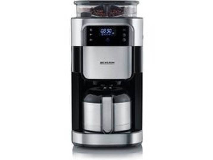 Cafetière filtre avec broyeur intégré - SEVERIN - KA4814 - Machine à café écran tactile - verseuse isotherme 8 tasses - Noir/Inox