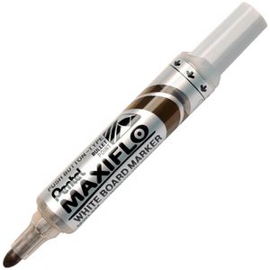 Pentel Whiteboardmarker Maxiflo M, braun, Rundspitze, Strichbreite 2,5mm, abwischbar
