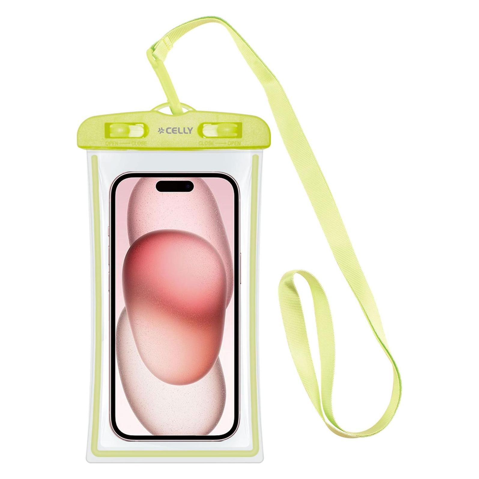Celly Transparentes Gehäuse bis zu 7' (Smartphones bis 6.5 Zoll) (SPLASHBAG24GNF)