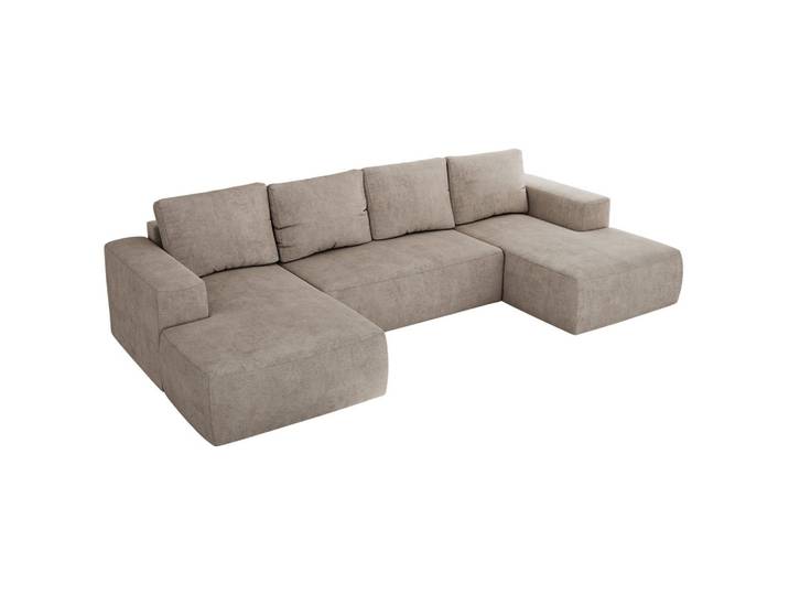 WOHNLANDSCHAFT TRENTINO U Beige Struktur