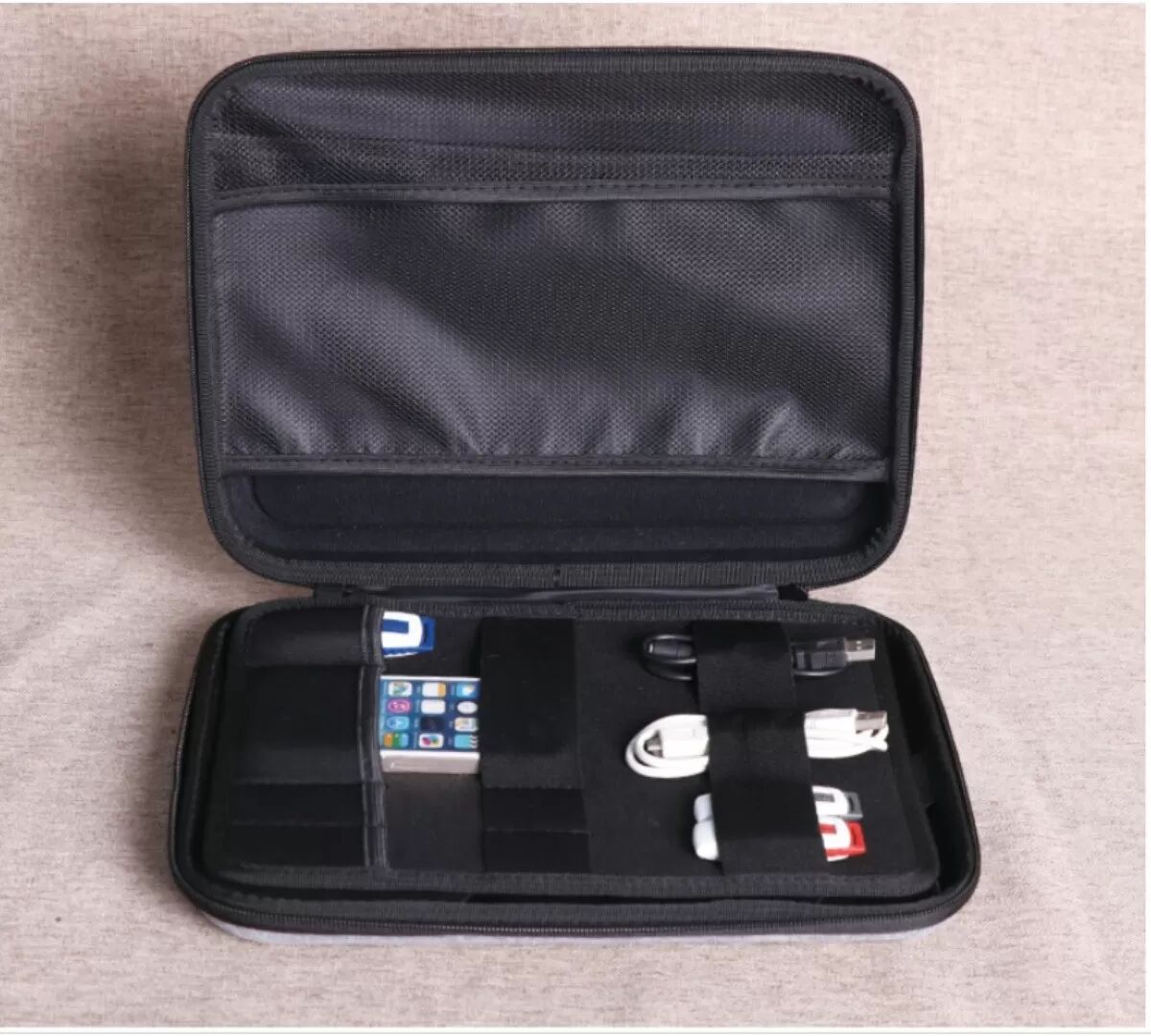 INF 14-inch iPad kompatibel mit Laptop & Tablet EVA Tragetasche — Wasserabweisende Oxford Stoff Schutzhülle mit Griff