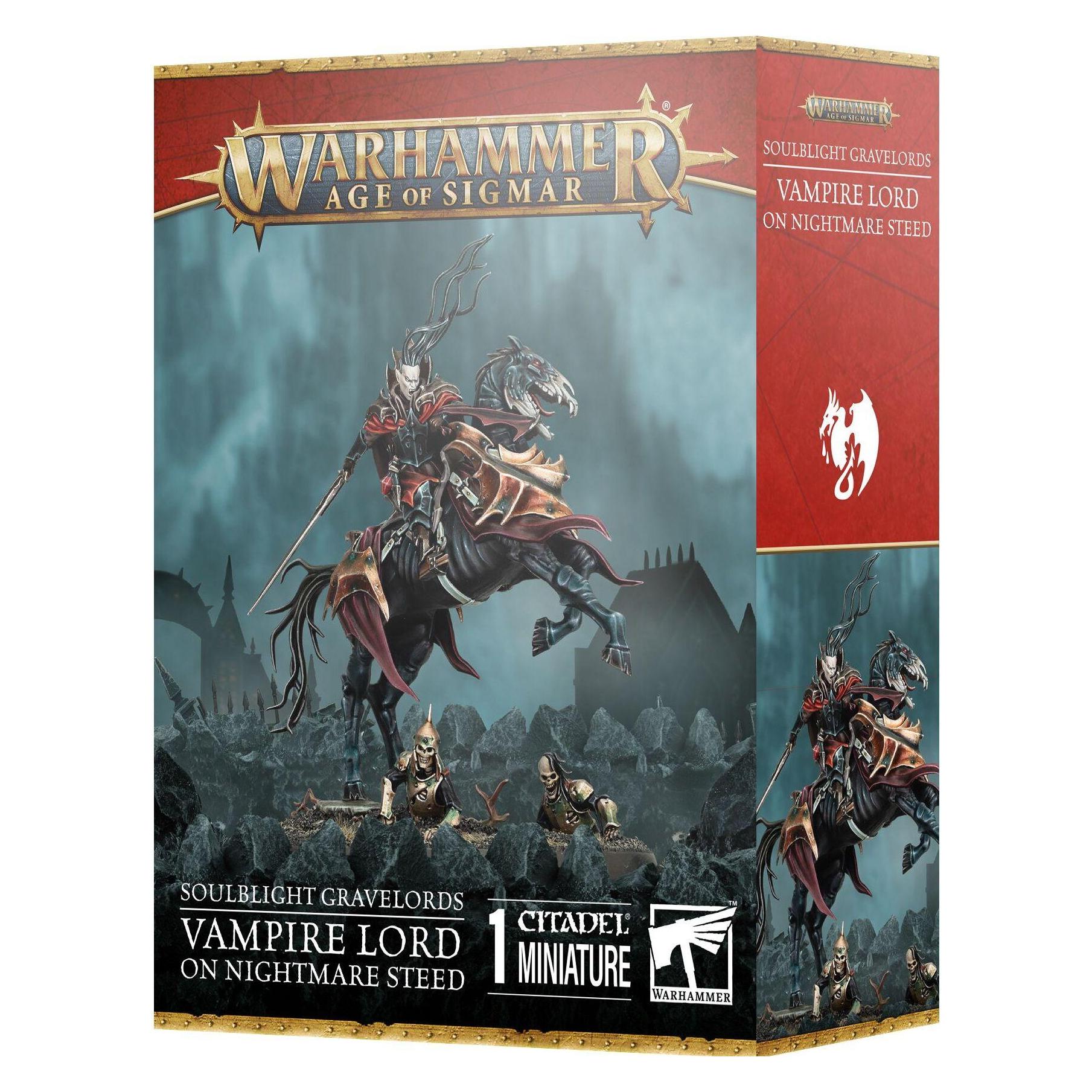Games Workshop Warhammer AoS - Soulblight Gravelords Seigneur Vampire sur Coursier/Cauchemar (Kunststoff) (91-82)