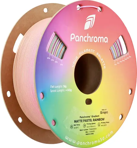Polymaker CA04055 Panchroma Gradient Matte Filament PLA Mehrfarbig 1.75mm 1000g Pastel Rainbow, Regenbogen 1St.