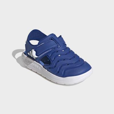 Badesandale ADIDAS SPORTSWEAR "WATER SANDAL 2 KIDS SANDALE", Mädchen, Gr. 34, blau (royal blau, ftwr weiß, ray blau), Synthetik, Schuhe, Badelatschen