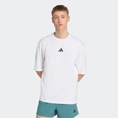 T-Shirt ADIDAS PERFORMANCE "PRIMELIFT WORKOUT, OVERSIZE", Herren, Gr. S, weiß, Obermaterial: 74% Baumwolle, 26% Polyester, normal, Rundhals, Shirts T-Shirt