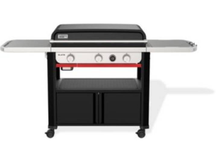 Weber - Plancha Gaz Black 3 Brûleurs Sur Chariot, 76x46 Cm