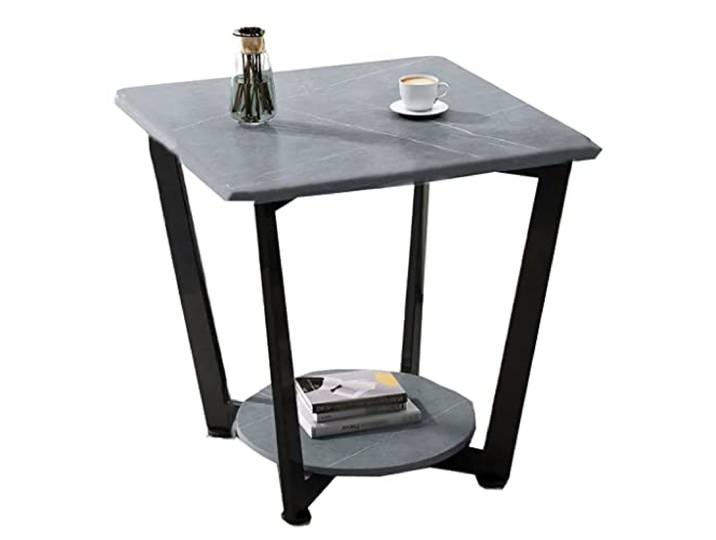OIFAODAO Runde Tische， Beistelltisch mit Stauraum(Grey)