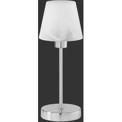 Trio 595700107 Tischleuchte Luis II 1x40W | E14 - Berührungsschalter, Nickel, weiß