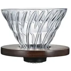 Hario - drip szklany V60-02 Walnut, Zubehör Kaffeemaschinen, Braun