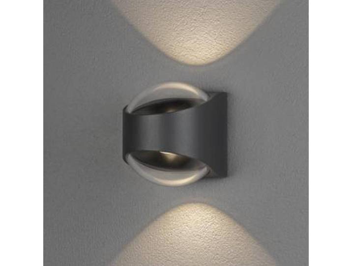 Konstsmide LED Außenwandleuchte Bitonto, schwarz, Aluminium, Modern