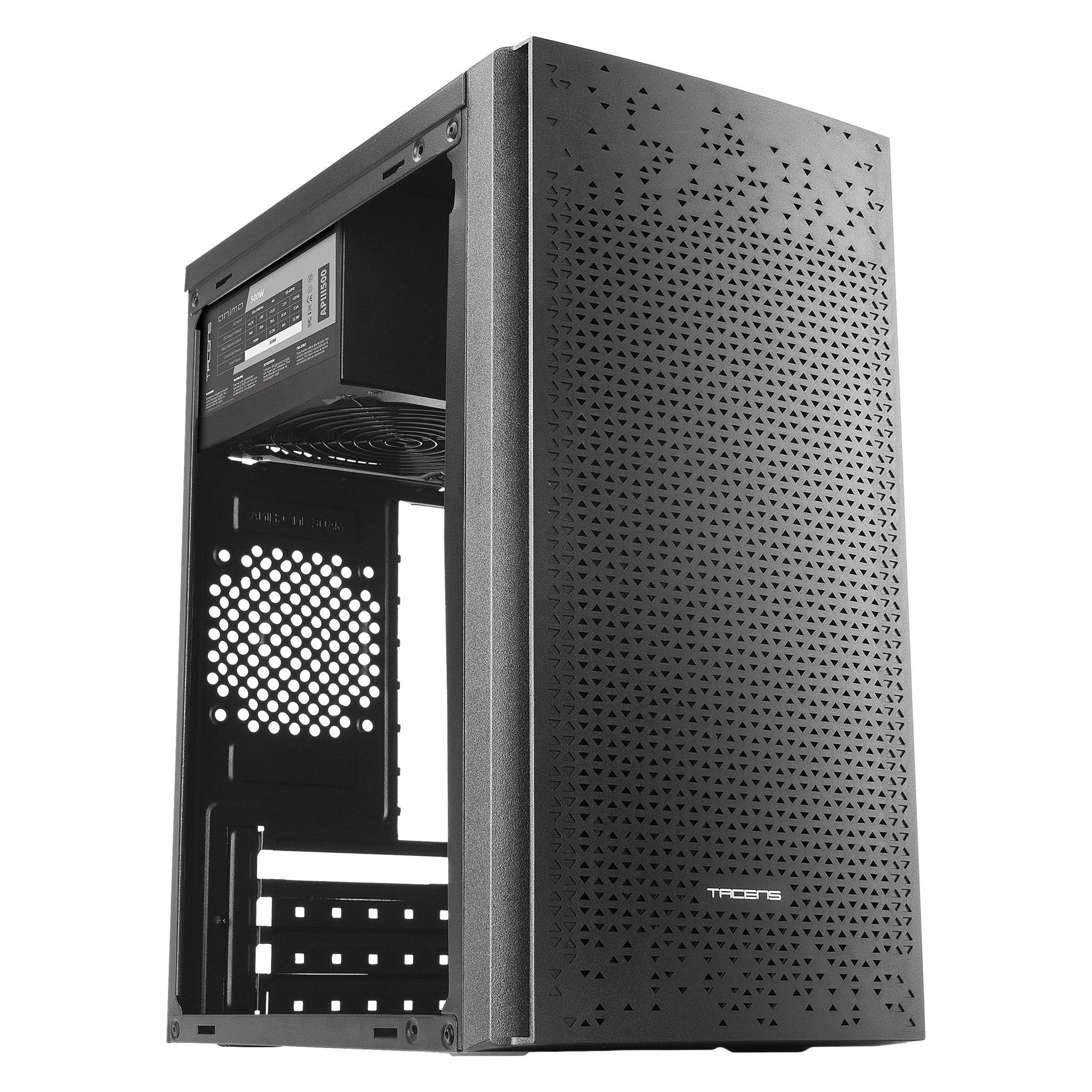 Anima Boitier Mini Tour Micro ATX AC6500 avec alimentation 500W (Noir) (mATX, Mini-ITX) (AC6500)