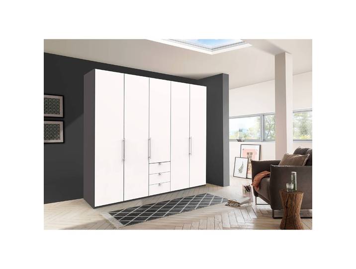 Armoire à portes pliantes VI 216cm Marron/Havanna/Blanc