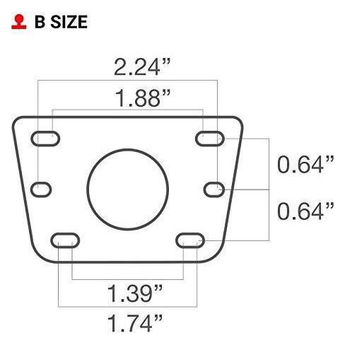 Rammount RAM Motorrad-Reservoir-Basis (RAM-B-345U)