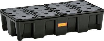 PE-Auffangwanne 35HD, aus Polyethylen, mit PE-Rost