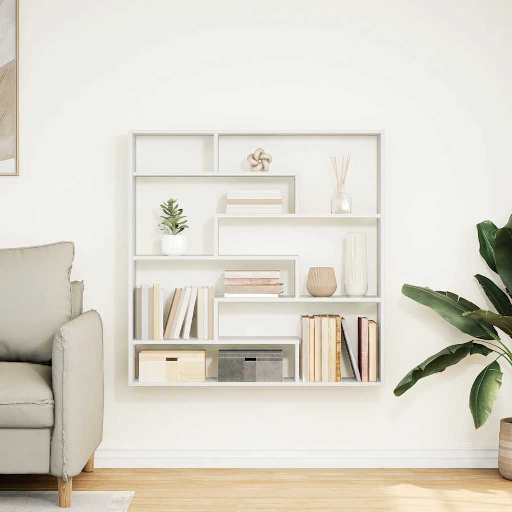 DEvidaxl 19-9 Square Cube Shelf White 100cm H X 100cm W X 18cm D