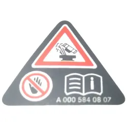 Mercedes-Benz Aufkleber Trank Gefahrenhinweis A0005840807