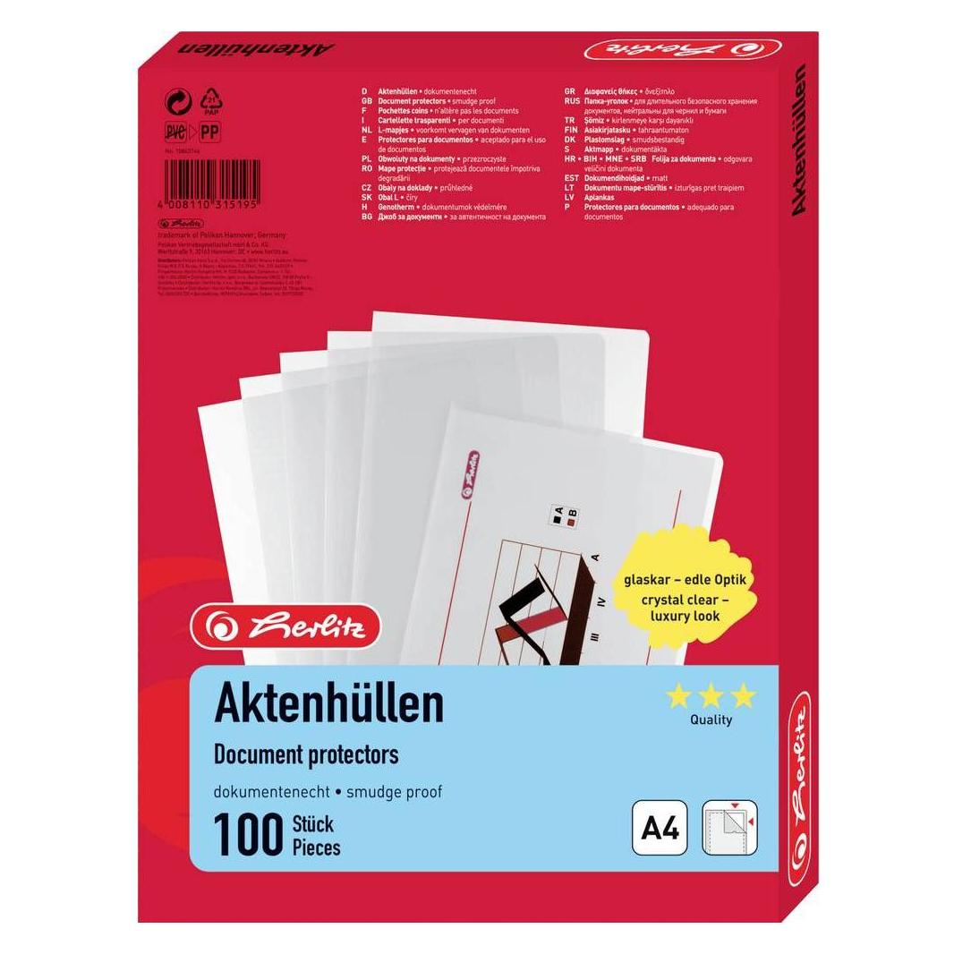 Herlitz Dokumentenfolie A4 glasklar 100 Vnt. (10843746)