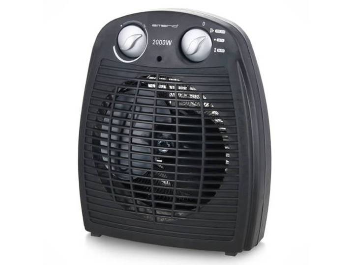 Emerio Ventilatorkachel - 25m² - 2 standen - Thermostaat - Zwart
