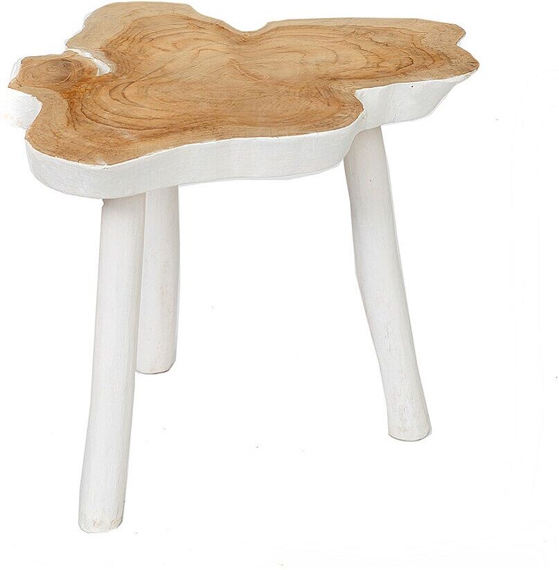 Bazar Bizar La Mesa Auxiliar Orgánica - Blanco Natural