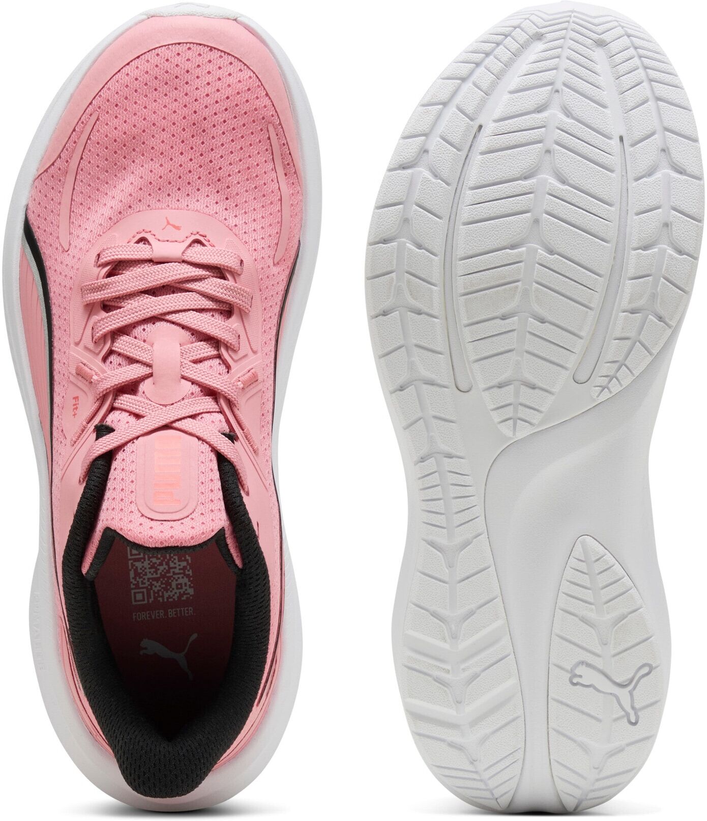 Laufschuh PUMA "SKYROCKET LITE 2 JR", Jungen, Gr. 36, Textil, pink (pinkscape, puma weiß), Schuhe Laufschuh, atmungsaktives Obermaterial aus Textil pinkscape, puma weiß 36, Textil