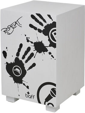 Baff beat Box Robeat Cajon WH blanc avec impression noire