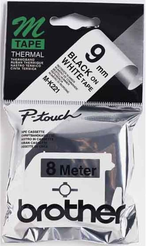 Brother Schriftbandkassette M-K221S weiß schwarz (MK221SBZ)