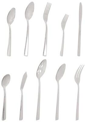 Gibson 45 Piece Stainless Steel Flateware Set with Serving Utensil in Silver