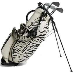 J.Lindeberg Golf Play Standbag Tour Tiger weiss/schwarz
