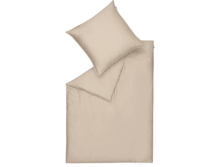 Bettwäsche Pure , beige (sand, beige, natur), B/L: 135cm x 200cm, 1 Stk., 1 Stk., Satin, B/L: 80cm x 80cm, 2 Stk., Satin, Obermaterial: 100% Baumwolle, SCHÖNER WOHNEN-KOLLEKTION, Bettwäsche, Bettwäsche, Satinbettwäsche aus 100% reiner Baumwolle