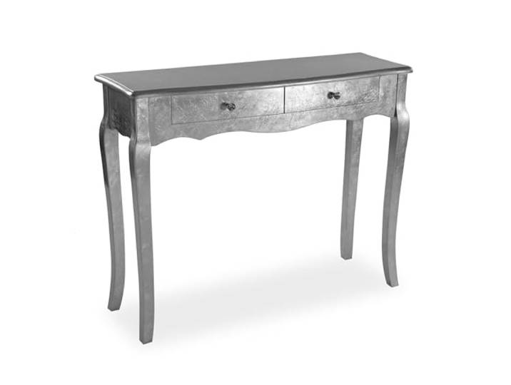 Versa große Cagliari-Konsole, Maße (H x L x B) 80 x 35 x 100 cm, Silber